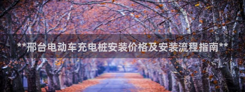 威廉希尔公司百度百科：**邢台电动车充电桩安装价格及安装流程指南**