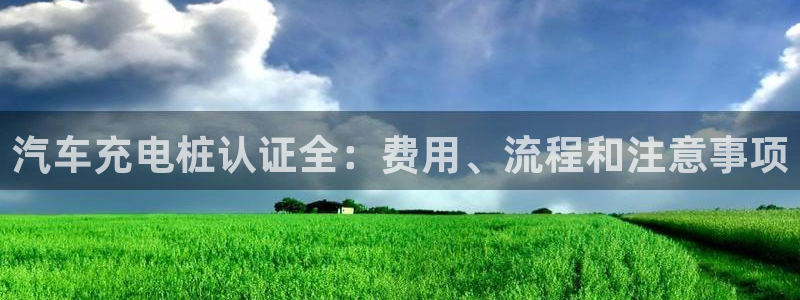 威廉希尔中国官网：汽车充电桩认证全：费用、流程和注意事项