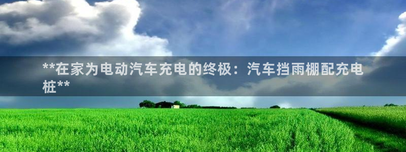 威廉软件：**在家为电动汽车充电的终极：汽车挡雨棚配充电
桩**