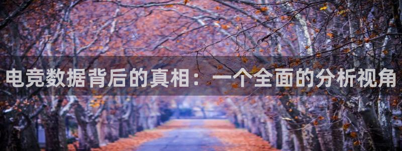 易游电竞：电竞数据背后的真相：一个全面的分析视角