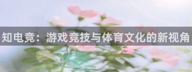 易游电竞：知电竞：游戏竞技与体育文化的新视角