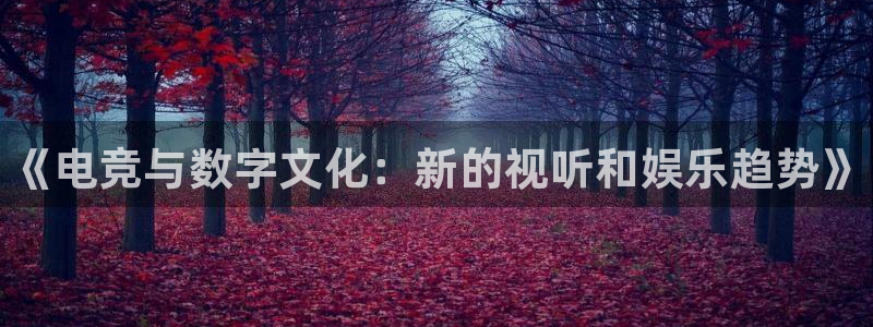 易游电竞：《电竞与数字文化：新的视听和娱乐趋势》